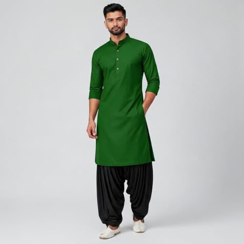 Image of Mens Pure Coton Kurta Dhoti Set | Traditional Ethnic Wear for Festive & Wedding Men's Cotton Kurta with Dhoti Set | Comfortable Ethnic Traditional Outfit Stylish Men's Cotton Kurta Dhoti Set.