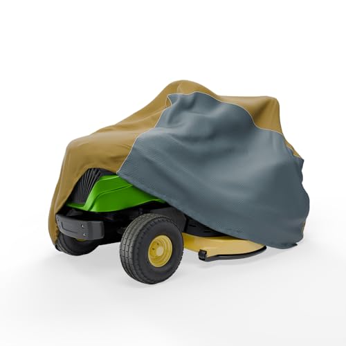 Covers & all Riding Lawn Mower Cover, Water, UV & Weather Resistant, with Elastic Push Clip Closure & Storage Bag (72