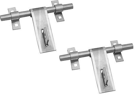 Smart Shophar Stainless Steel Version Aldrop 8 Inches Silver, Pack of 2 / Sturdy and Reliable/Smooth Operation/Suitable for Wooden Doors-image-20