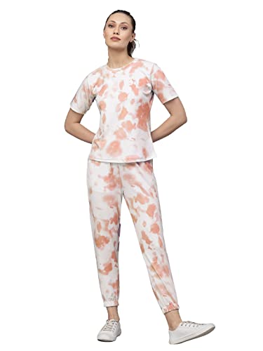 Image of Tarshika Women Women's Tie Dye Printed Short Sleeve Long Tracksuit Co-ord Set