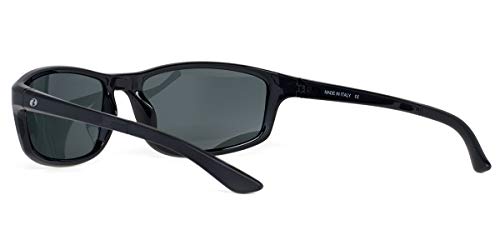 Bnus italy made corning glass lens polarized sunglasses for men Driving Fishing shades (B7248- Black/Silver Mirrored, Glass lens) - Thumbnail 6