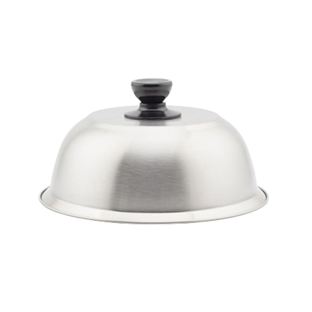 Fegtrtyoa Grill Dome Cover Stainless Steel Burger Cover Round Pot Lids Cover For Cookware Kitchen Burgers Barbecue Steaks