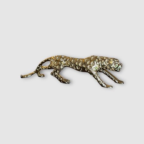 Estatua de Jaguar Dorado 20" en Resina miniatura 3