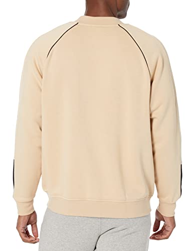Adidas Originals Men's Fleece Superstar Track Top, Magic Beige/Black, Medium #TOP1