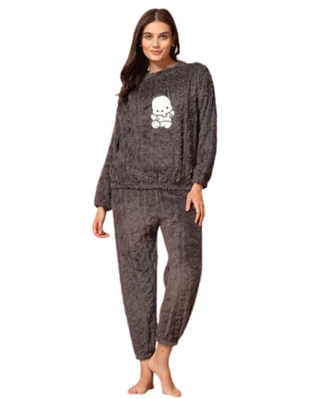 harsii zone Women’s Winter Fleece Nightsuit Set | Warm & Cozy Loungewear-picture-25