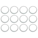 12 Stück weiße Gummi-Unterlegscheibenringe 75 mm und 110 mm für PE-Rohrdichtung, auslaufsicher, flache Dichtung für Sanitär-Hydraulikarmaturen und Befestigungselemente (110 mm)
