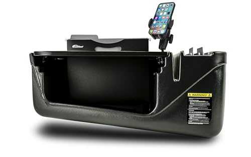 Image of AutoExec AE-FMEF-PI-PM-BT Efficiency FileMaster Car Desk for Your Vehicle Workstation and Mobile Office, Black with 400 watt Power Inverter and Phone Mount