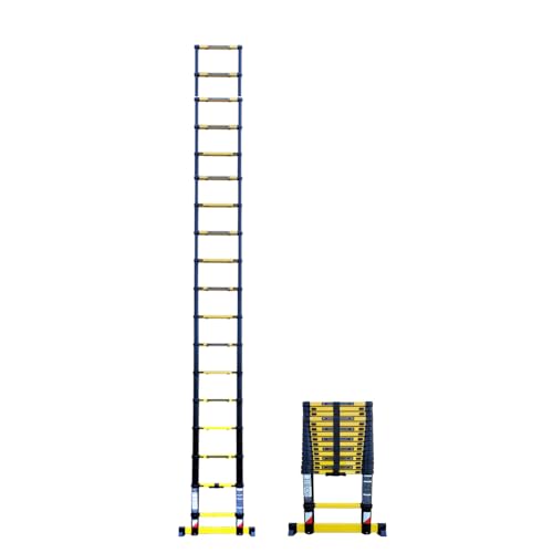 Échelle Télescopique Woerther® 5,20 m – Aluminium Premium EN131-6 – Ultra Stable, Légère et Compacte – Système Anti-Pincement Push & Go –...