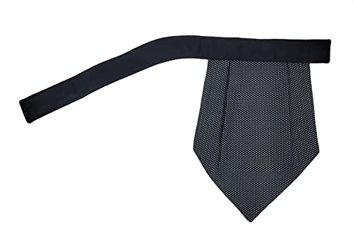 Image of formal cravat set for men with pocket square Men's Cravat Necktie, Self Design Microfiber Dark Multi color Free Size