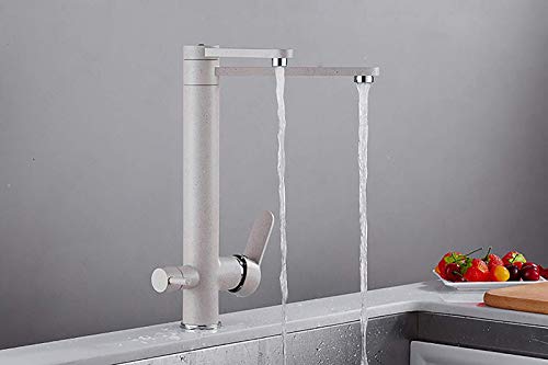 Robinet d'eau potable pour évier de cuisine avec mitigeur noir mat pivotant
