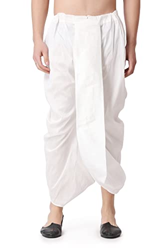 Image of Royal Kurta Men's Silk Blend Printed Kurta Dhoti Set