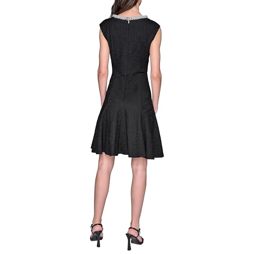 Image of Karl Lagerfeld Women's Flare Skirt Sleeveless Stretch Dress