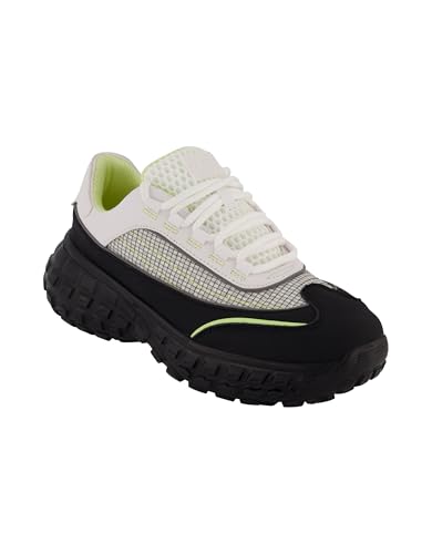 Baskets à lacets homme DKNY en blanc néon 40 EU, l'élégance contemporaine haut de gamme
