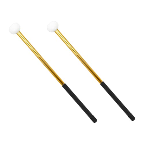 Baquetas metálicas con punta de fieltro para batería miniatura 1