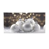 Witte Xmas Ballen Party Banners Muur Poster Verjaardagspartijen Tuin Decor Fiesta Achtergrond