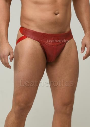 Mens Leather Underwear - Soft and Supple Perforated Leather Briefs 0293