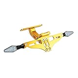 for Honda for CBR 125 250 300 500 600 650 900 929 954 1000 1100 F R RR X SP FA for ADV150 Rear License Plate Holder Bracket with Light License Number Plate Frame (Color : B Gold)