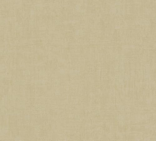 A.S. Création History of Art 2 Vliestapete Struktur 10,05 m x 0,53 m - Braun, Beige, Metallic - Tapete Modern für Wohnzimmer Schlafzimmer - 790443
