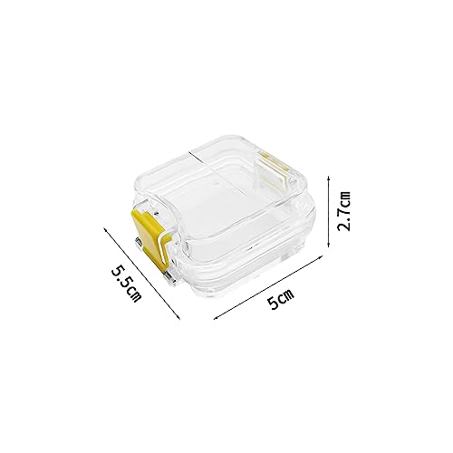 Image of Dental Pillow Crown Box, 5Pcs Transparent Membrane Film Showcase Tooth Boxes Dental Crown and Bridge Box with Latch Denture Storage Boxes