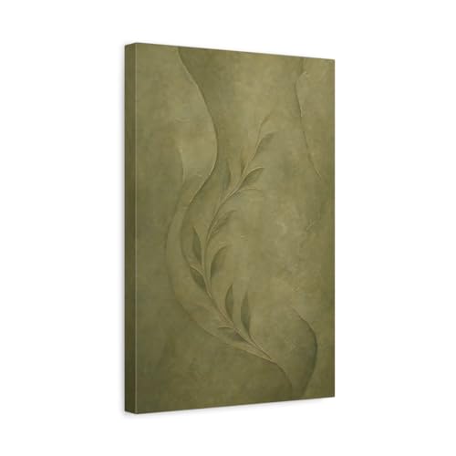 Art mural olive green canvas wall art print habillage mur vide 3cm