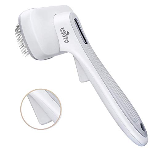 Choppe Self Cleaning Slicker Brush, Professional Pet Grooming Brush Easy to Clean Cat Grooming Brushes Shedding Grooming Tools for Dogs and Cats Suitable for Short & Long matted Hair, Press the Button