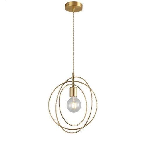 Chandelier intérieur E27 et plafonnier rétro industriel en cuivre