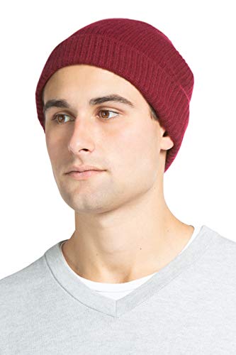 Image of Fishers Finery Men's 100% Pure Cashmere Ribbed Cuffed Hat; Ultra Plush