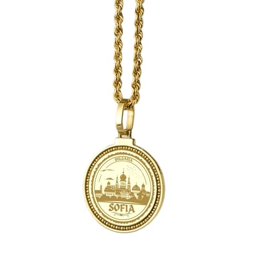 Pendentif sceau de Salomon argent 925 plaqué or collier homme femme fait main 45 cm