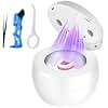 Ultrasonic Retainer Cleaner Machine, Cleaning Pod for Jewelry Cleaner, Dentures, Mouth Guards, Rings, Earrings, Glasses- 200ML 45kHz One-Touch 5-Minute Deep Clean (White)