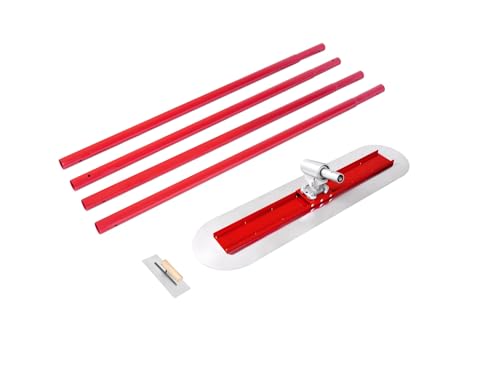 Bull Float Concrete Bull Float Tool Kit 48"x12" Fresno Round End Stainless Steel Board Kit Tool Cement Trowel Tools Float Bracket Concrete Tools Finishing With 57" Aluminum Alloy Handle x4 VOYAR - Image 9