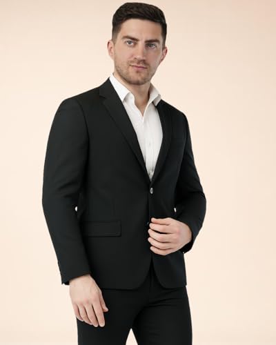 Image of SaintX Men's Formal Blazer | Fully Lined | Slim Fit | Professional Jacket | Premium Business Formal Suit | Office | Wedding | All Purpose