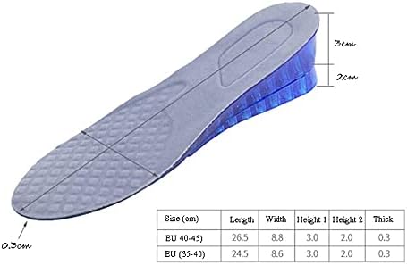 Two Layers Height Increase Insoles Soft Gel Taller Shoe Pad Height
