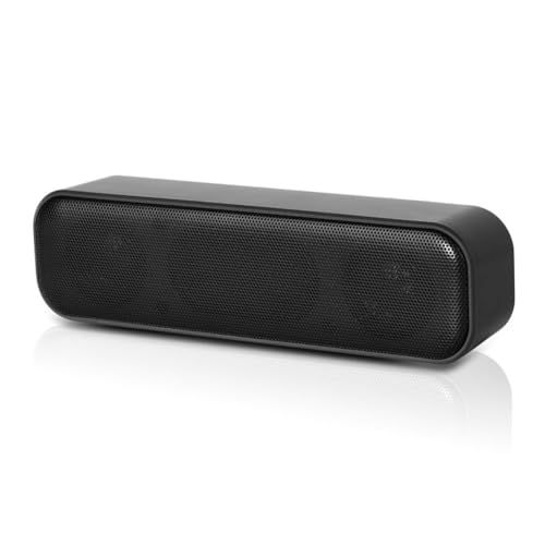 Yunnaty Barra Sonido Alimentada por USB, Altavoz Escritorio, Caja Sonido para Computadora con Cable para TV, Computadora Portátil Escritorio con 2 Subwoofers, Reproductor Música
