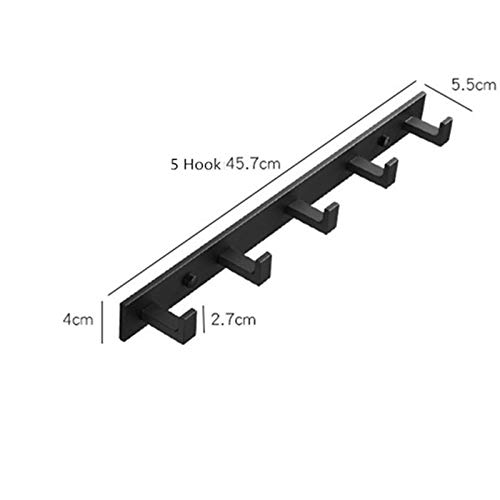 Ganchos Adhesivos para Pared Cuarto de baño Espacio de Aluminio Robe Hook Montado en la Pared Ropa de la Pared Gancho Colgador de Pared Baño Negro Accesorios