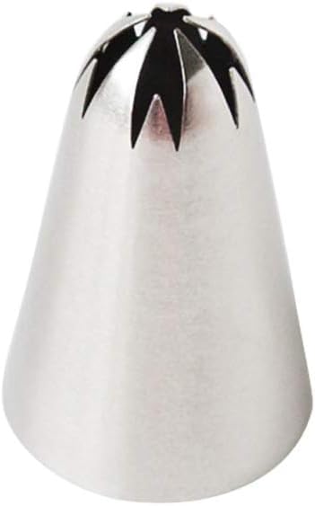 2F Silver Bakery Russian Stainless Steel Pastry Tips Cupcake Cherry Blossoms Icing Piping Nozzles Ice Cream Tool Cake Decorating Baking Mold Kitchen and Dining