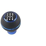 車 シフトノブ ユニバーサル5速マニュアルボールシフトノブ ロジテック G923用 G29用 G27用 G25用 TH8A用 ETS2用 ATSおよびほとんどの車用 シフトノブ交換(Blue)