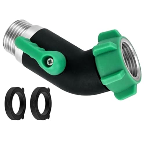 OAJABBGE Válvulas De Cierre Manguera Jardín Acero Inoxidable 3/4 Pulgadas Bola Manguera Jardín Flujo Completo para Sistemas Agua Potable Adaptador Presión Agua Instalación