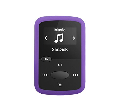 Ishoppingdeals Silicone Case For Sandisk Clip Jam (Sdmx26) Mp3 Player (Released In 2015), Soft Rubber Skin Bumper Cover, Purple Iris #TOP1