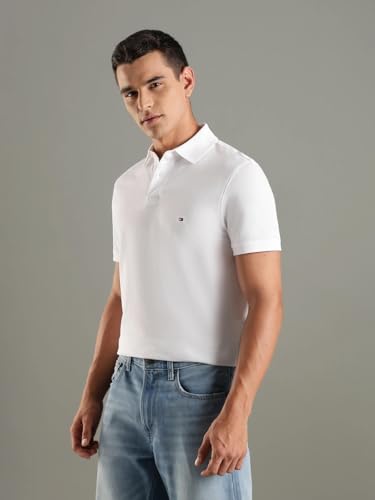 Image of Solid Regular fit Cotton Polo t-Shirt