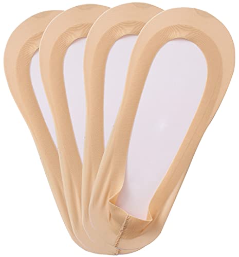 Everbellus Womens No Show Socks Non Slip Flat Boat Line Socks 4 Pairs
