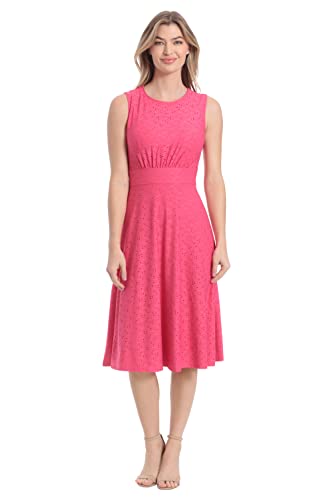Image of London Times Women's Dresses Inset Waist Midi Dress Career Office Occasion Guest of