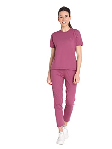 Image of CHKOKKO Women's Terry Cotton Loose Fit Half Sleeve Casual Style T-Shirt