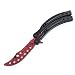 Skyward Blade CS Balisong Piegatura del Practice Coltello a Farfalla in Acciaio Inossidabile, Coltello da Addestramento Non Affilato Ragnatela