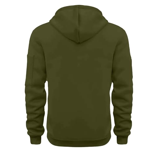 Men's Slim Fit Fleece Hooded Sweatshirt Casual Pullover Warm Winter Comfortable Hoodie with Zipper for Daily Wear2
