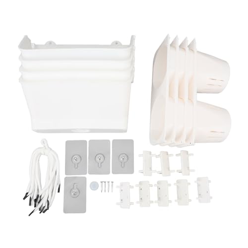 WXCHISU Jardineras colgantes, maceteros de pared para interiores y exteriores, maceteros verticales para jardín, balcón, patios, decoración del hogar (Blanca)