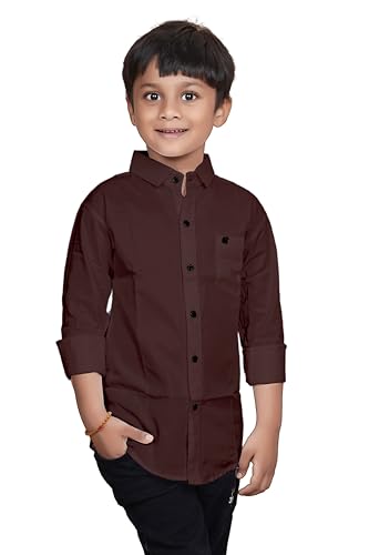 Image of Sky Pearl Boys Spread Collar Casual Full Sleeve Shirt
