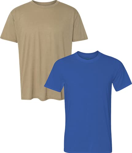 T-shirt Gildan pour hommes, polyester évacuant l'humidité, paquet de 2, grand
