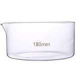 El diámetro es de 180 mm LILIS SPSTE Equipo de Laboratorio 180 * 90 mm Platos de Cristal de evaporación, Vidrio borosilicato Laboratorio de Química cristalería (Size : 180 * 90mm)