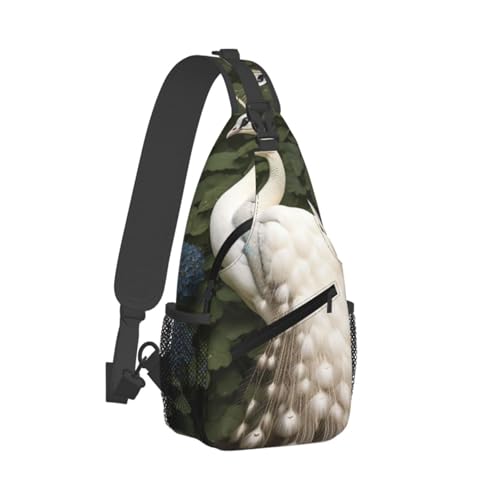 Bolso tipo Sling unisex negro de poliéster 7.2x3.5x15.3 in miniatura 7