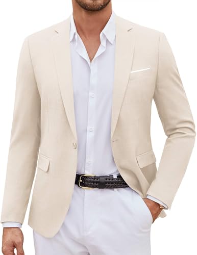 COOFANDY Mens Casual Blazer Suit Jackets One Button Sport Coats Lightweight Business Sports Jackets